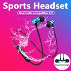 Магнитные спортивные водонепроницаемые наушники, подвесные беспроводные Bluetooth наушники-вкладыши с микрофоном для всех смартфонов