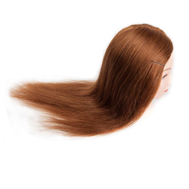 MISSQUEEN 100% Human Hair Training Head Black For Salon Hairdressing Mannequin Professional Perm Bleaching Dyeing |