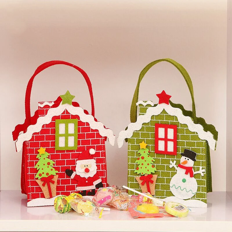 Рождественское печенье конфеты мешок дети подарки Сумочка рождественские