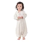 Спальный мешок для детей весна-лето 100% натуральный хлопок детские спальные мешки с длинным рукавом детские спальный комбинезон мешок для сна