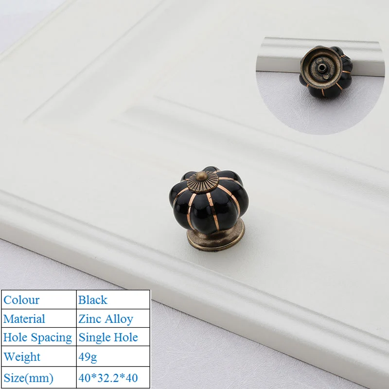 LBA семь цветов одно отверстие Тыква дверные ручки детская комната цинковый сплав