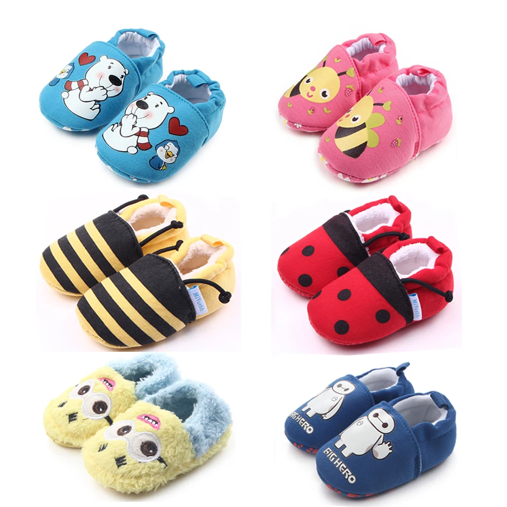 Ботинки для новорожденных мальчиков и девочек разноцветные милые хлопковые