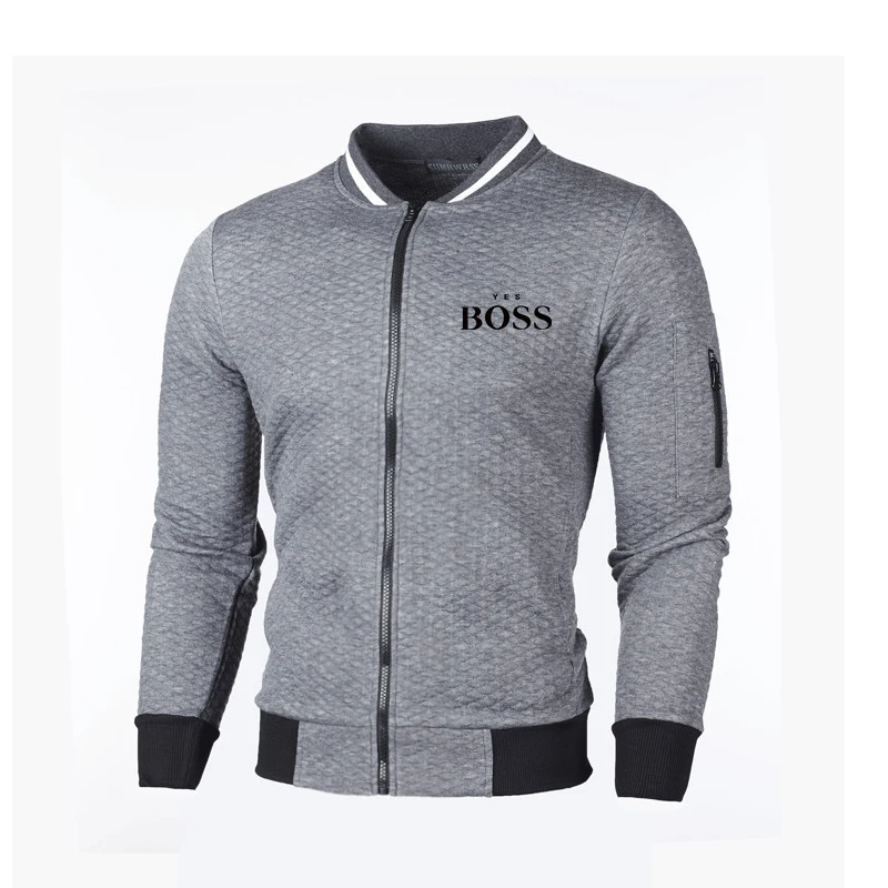 

Men's casual suit 2020 autumn and winter new brand stitching jogger track suit zipper hoodie
