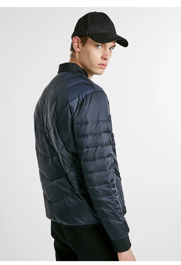 JackJones Мужская зимняя бейсбольная куртка с воротником с тепловым пухом | 218412510