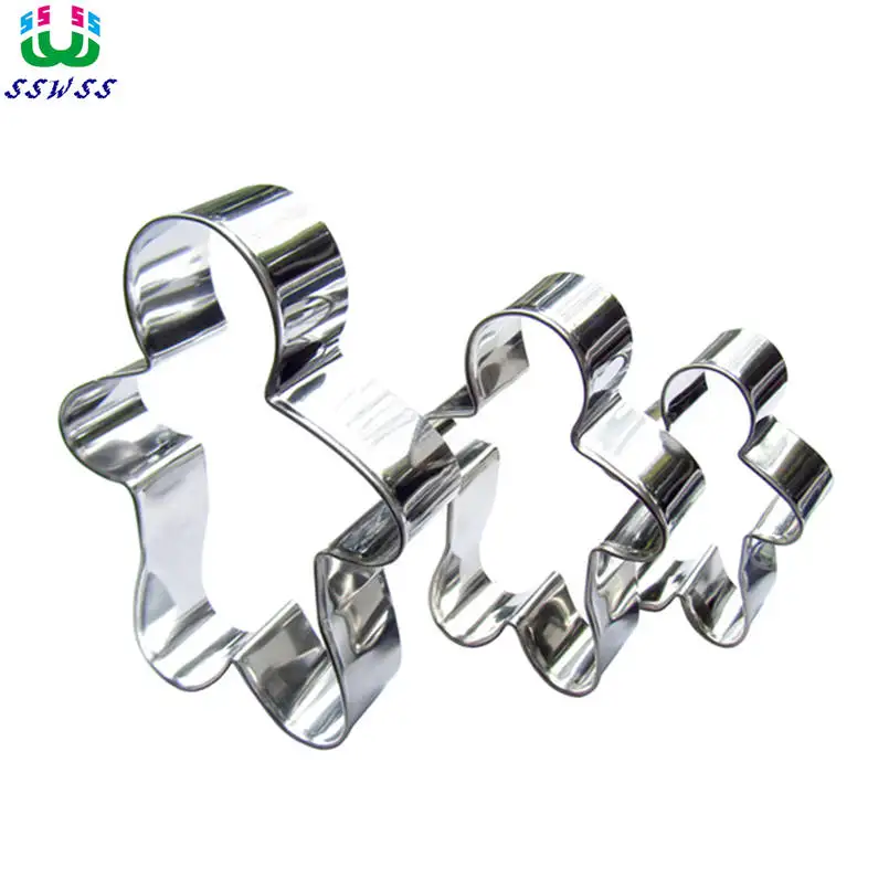 Большой Средний и маленький имбирный человечек формы торта украшения помадки