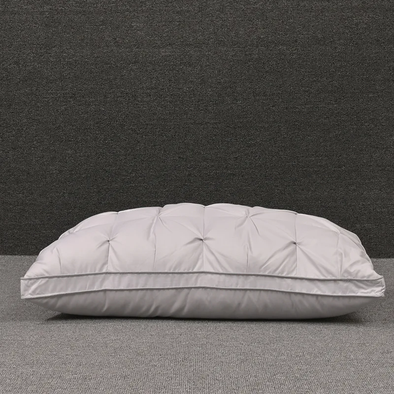 White Goose Down Feather Bed Pillow For Sleep Core Five-star Hotel Velvet Neck | Дом и сад