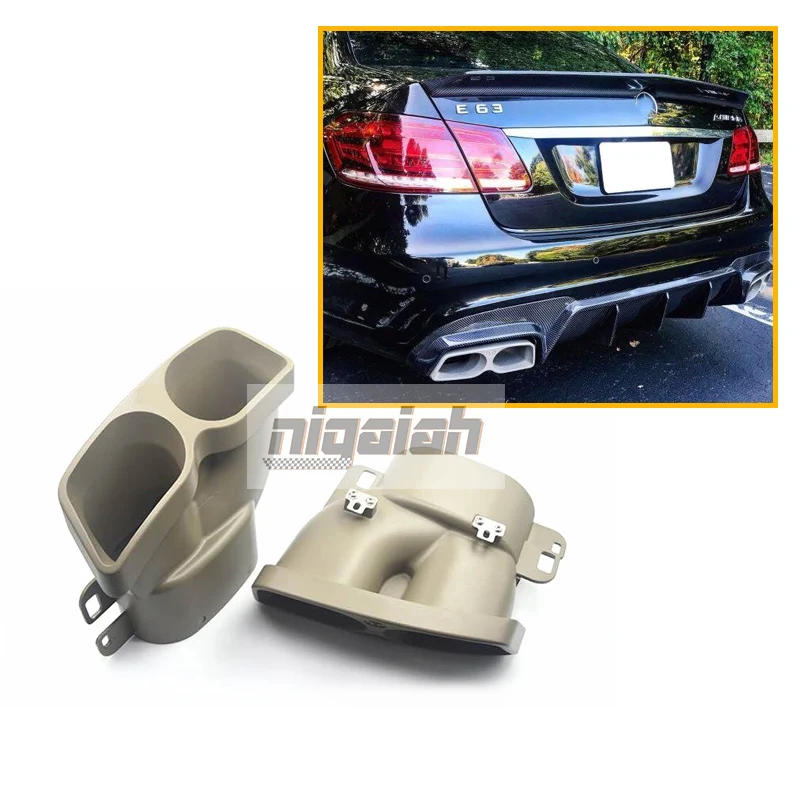 1 пара наконечников для выхлопной трубы серые наконечники из нержавеющей стали 304