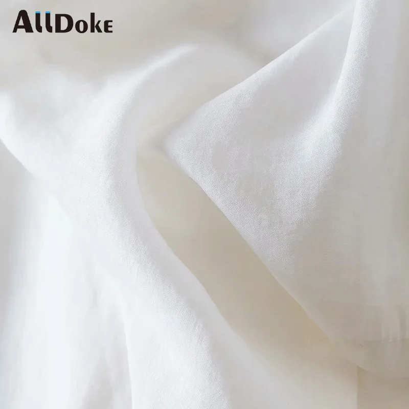 

ALLDOKE high waist white casual women shorts summer cotton drawstring double pockets loose biker ladies flare shorts femme
