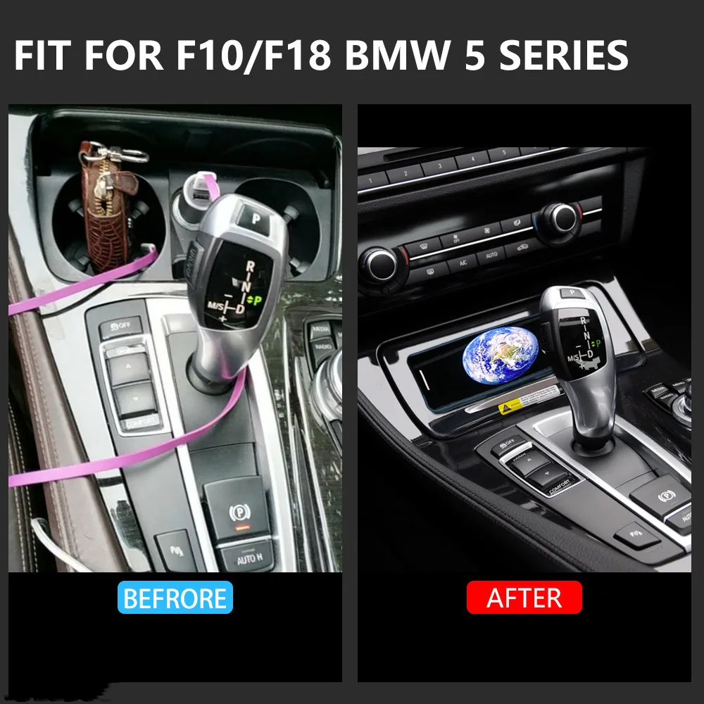 for bmw 5 series f10 f18 2011 2017 car wireless charger 15w fast charging phone charger plate abs car interior accessories free global shipping