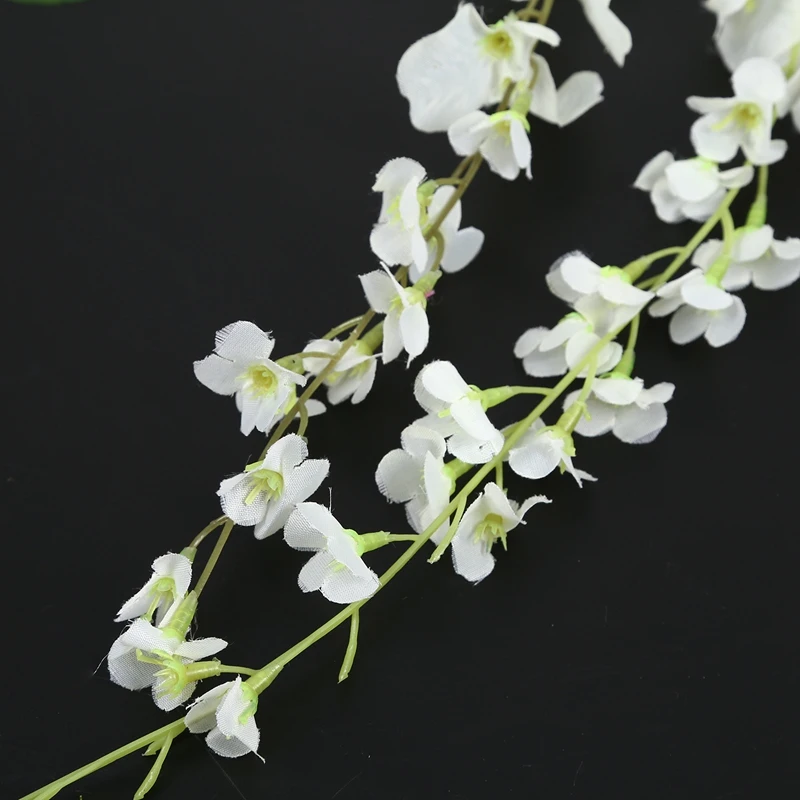

Artificial Silk Wisteria Vine Ratta Silk Hanging Flower Wedding Decor,6 Pieces