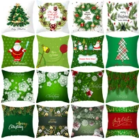 45x45cm christmas cushion cover pillowcase 2021 merry christmas decorations for home xmas happy new year noel ornament gifts