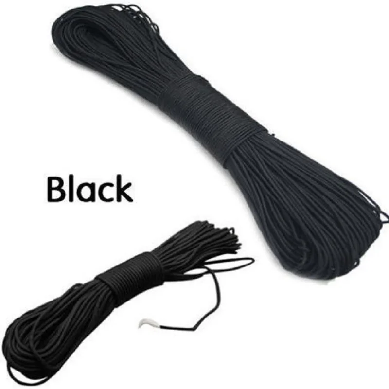 

Wholesale Black Rope Paracord 550 Rope Type III Dia.4mm 7 stand Cores Paracod 100FT 100 Meters Paracord Cord Rope Survival kit