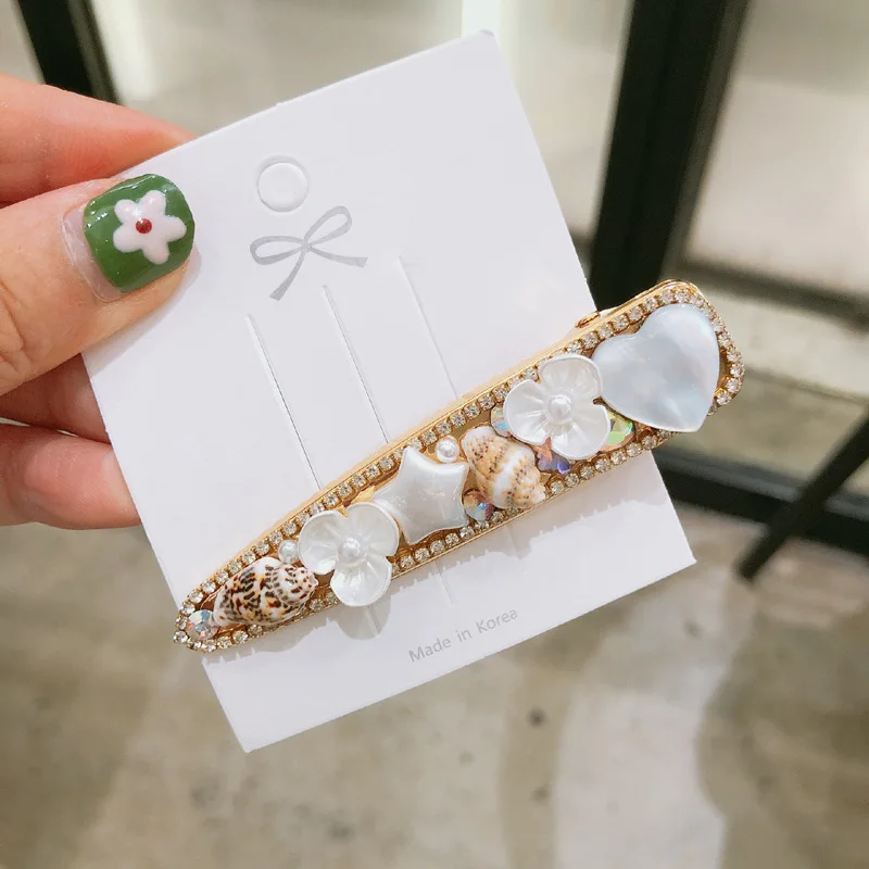 Летняя Морская ракушка заколка для волос женщин звезда шпилька белый гребешок