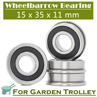 f6202 f6202rs bearing f6202 15 2rs 153511 mm 4 pcs flange ball bearings f6202 rs garden cart wheel bearing