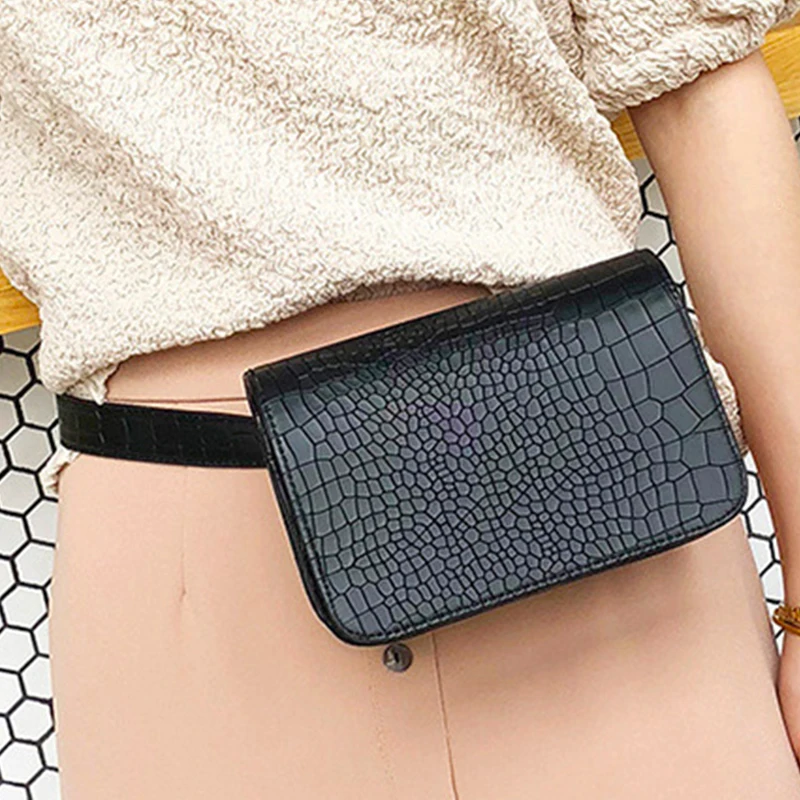 Поясные Сумки с тиснением под кожу аллигатора женская модная кожаная поясная