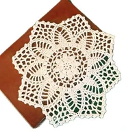 hot modern lace cotton placemat cup coffee coaster tea mug kitchen table place mat cloth crochet christmas doily dining pad