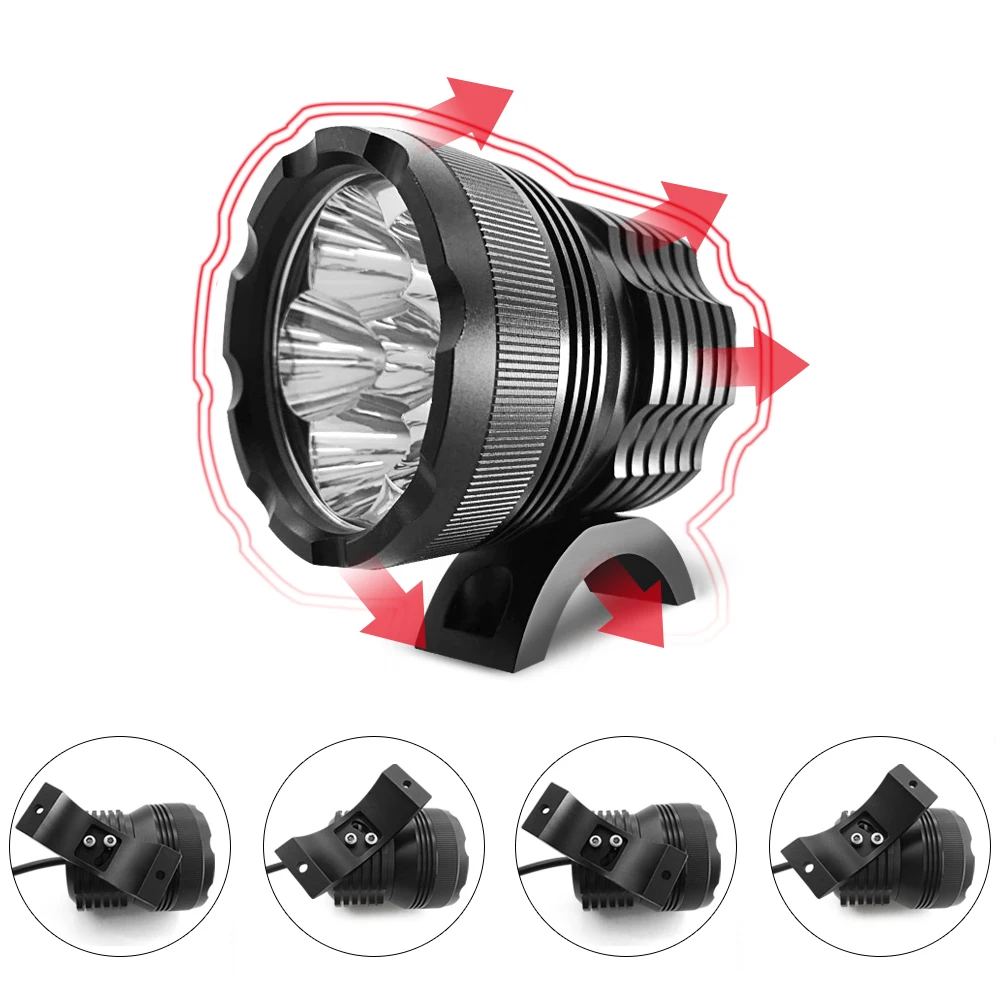 Универсальные светодиодные фары для мотоцикла Противотуманные белый желтый