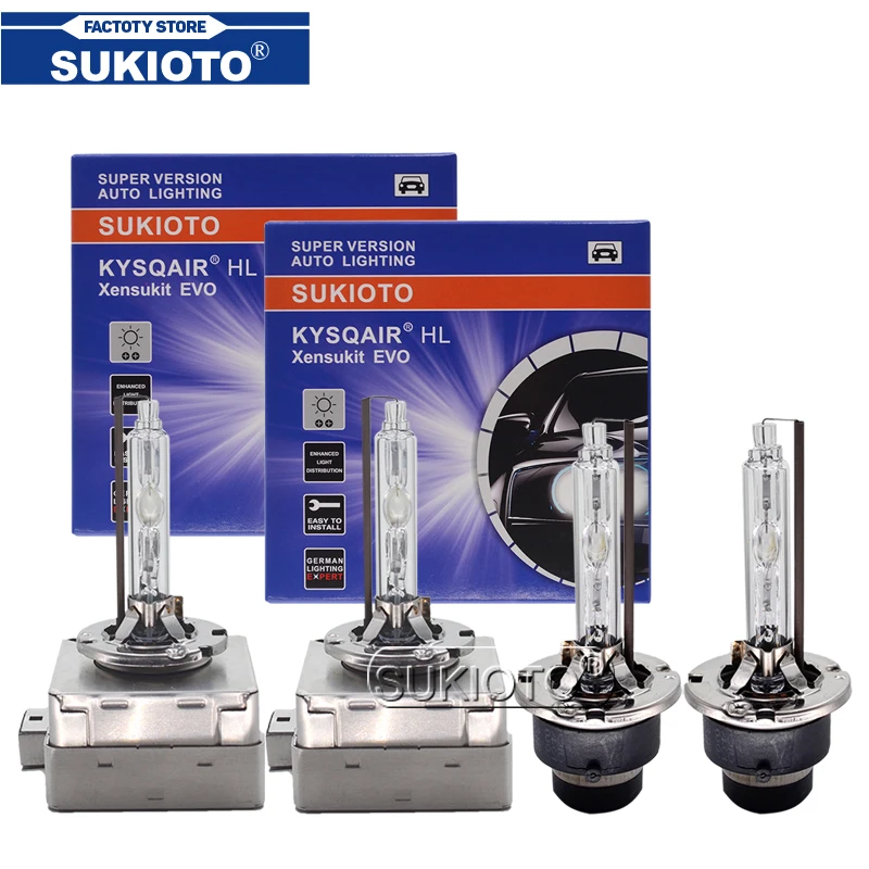 Автомобильные фары SUKIOTO 2 шт. D1S D2S D3S D4S 6000K 35 Вт 55 цельнометаллическая ксеноновая