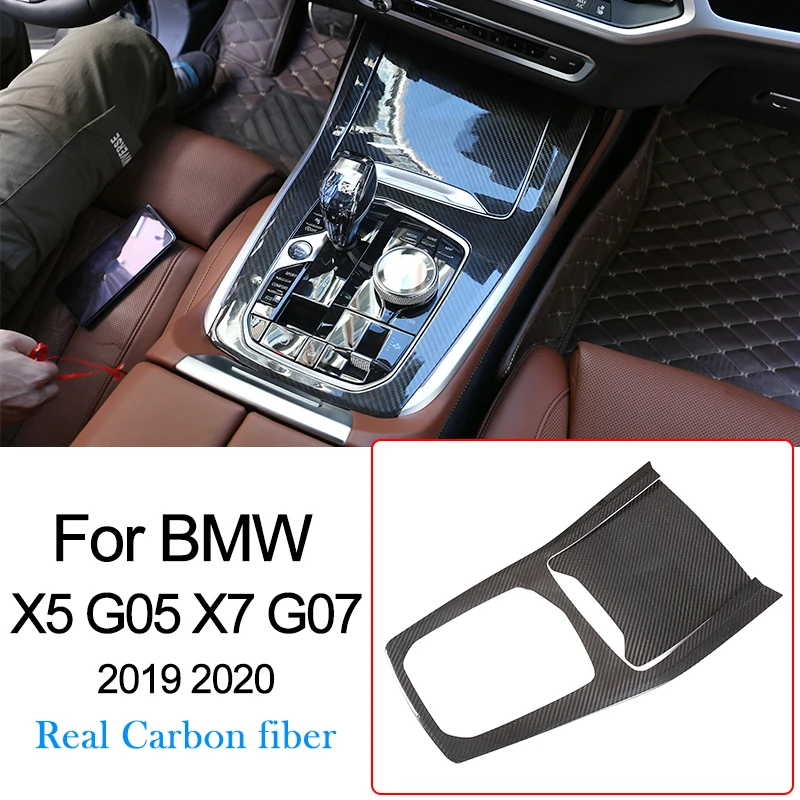 

100% реальные углеродного волокна-модификация автомобиля центральной консоли панельная Накладка для коробки передач боковой отделкой для BMW...