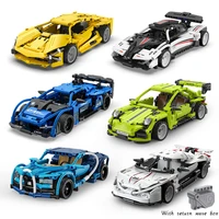 new boomerang race car lightning roadster diy building block puzzle children toy car gift