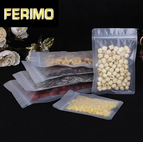 

100 шт., матовый пластиковый пакет на молнии с плоским дном, Матовый полупрозрачный пакет для еды, подарочные пакеты для свадьбы, вечеринки, дн...