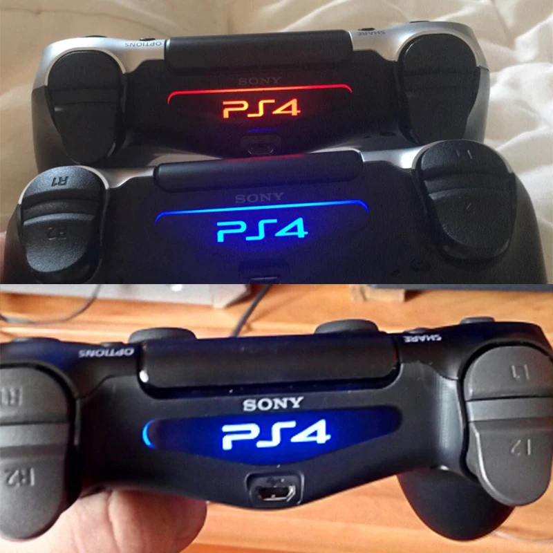 1 пара для Playstation 4 светодиодный световая панель наклейка PS4 контроллер модный