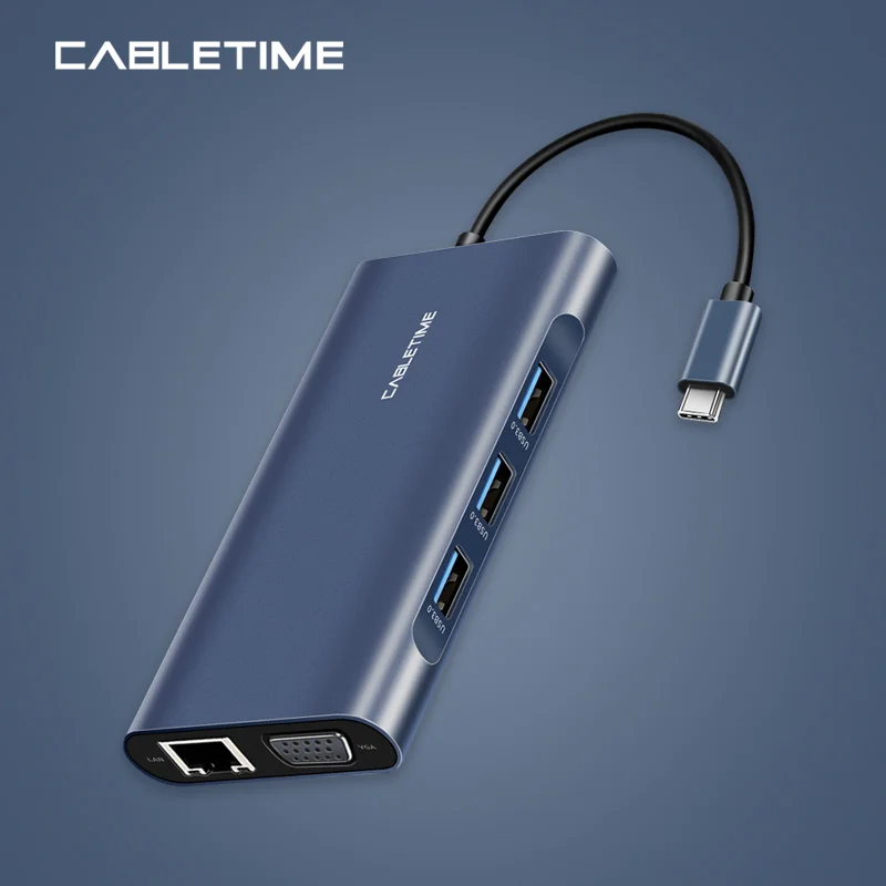 USB концентратор CABLETIME для HDMI 3 0 SD/TF карт 5 мм|USB-хабы| |