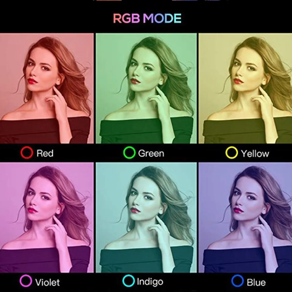 

RGB Ring Light Led Selfie Ring Light Novelty Makeup Lightings Clip Lens Lamp Mobile Phone Photo Night Light Led Mirror Neon Sign
