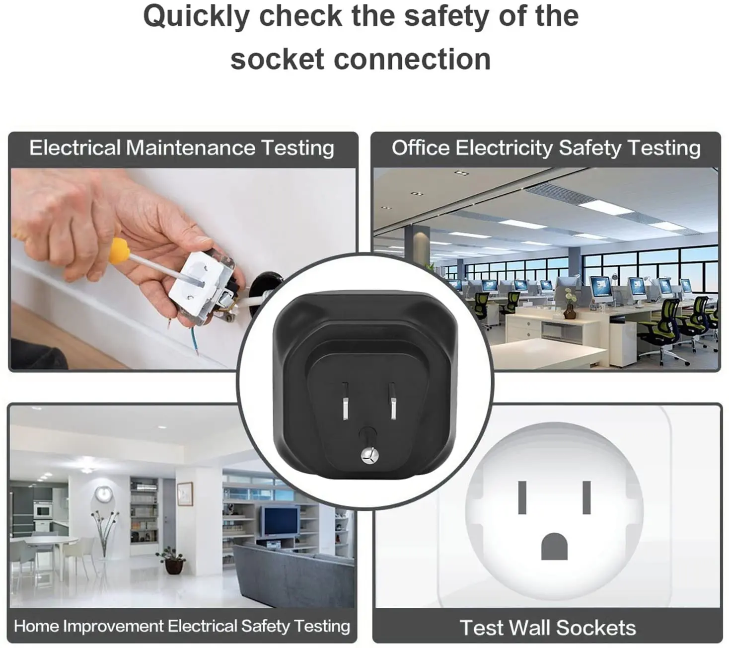 Устройство для проверки цепи розетки 90-120 В США тестер утечки настенной вилки