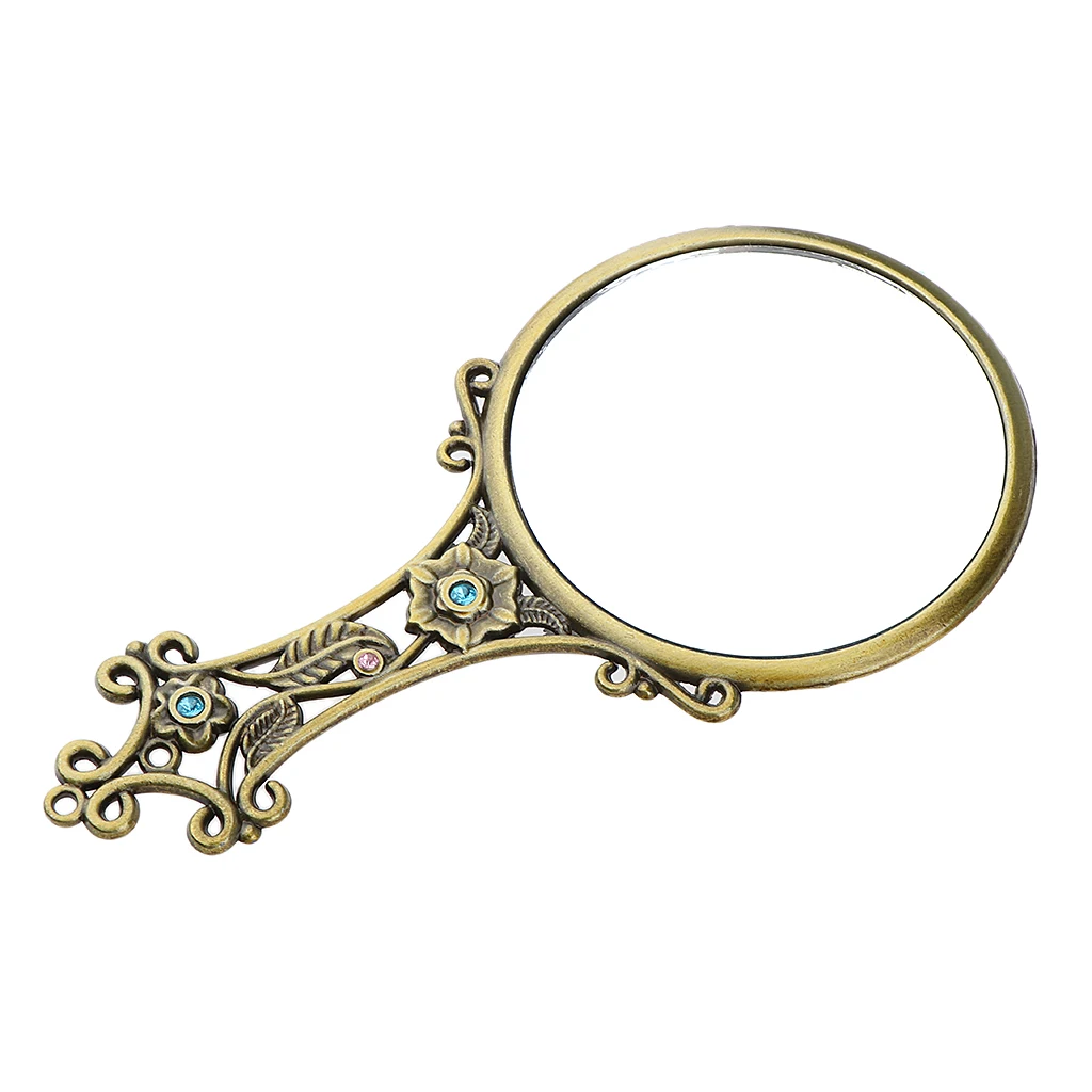 Портативное винтажное зеркало для путешествий компактное макияжа карманное