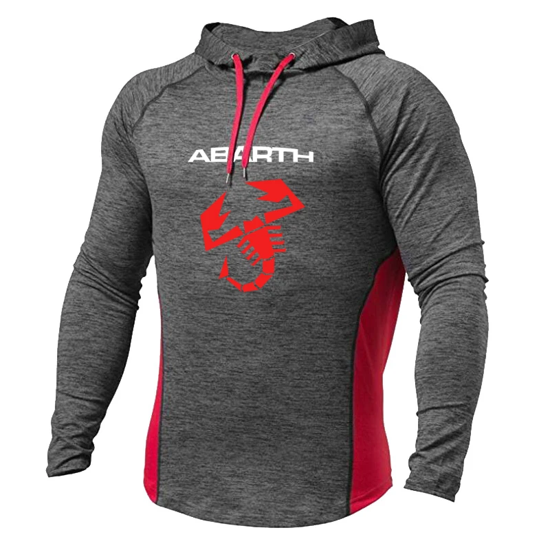 

Новинка 2021, мужская толстовка с капюшоном, однотонная хлопковая толстовка с логотипом автомобиль Abarth, мужская одежда с капюшоном