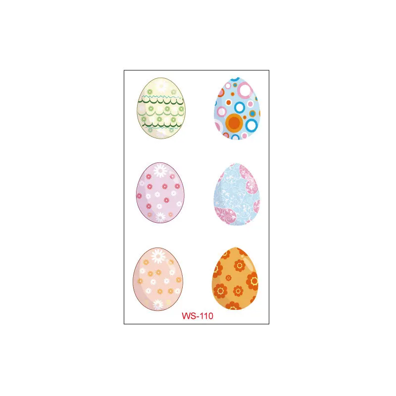 

10 Sheets/set Easter Tattoo Stickers Bunny Egg Temporary Tattoos Easter Cartoon Stickers for Easter Theme Party Supplies