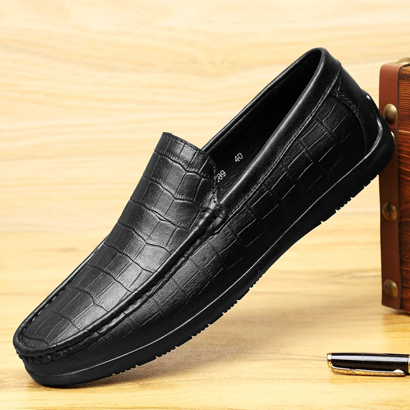 2020 Мужская обувь для вождения из натуральной коровьей кожи Мужские лоферы