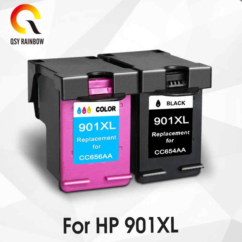 QSYRAINBOW сменный картридж для hp 901xl Картридж Officejet J4540 J4550 J4580 J4640 J4680c hp901|Чернильные