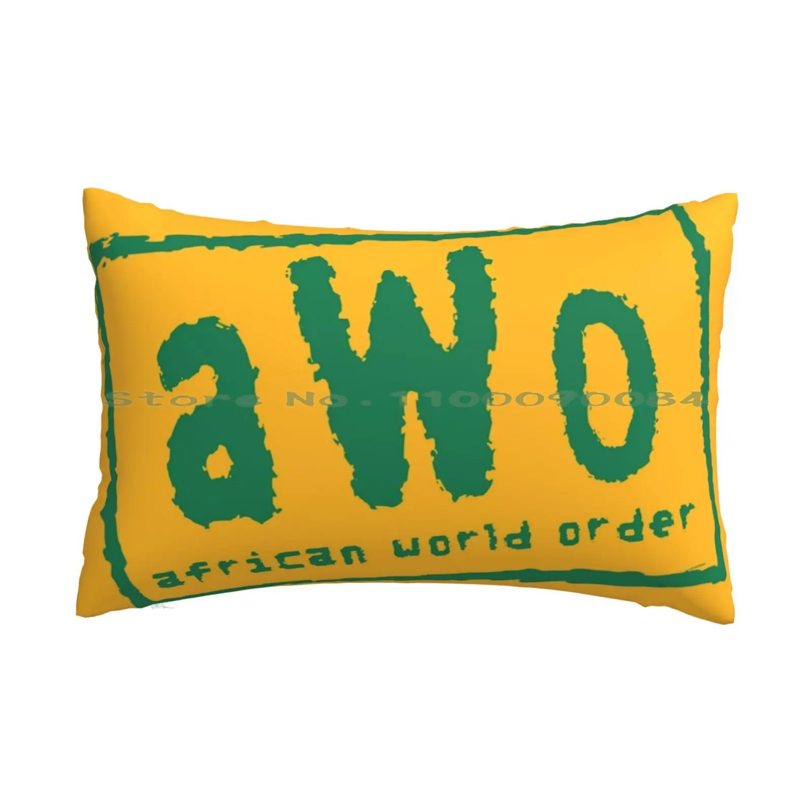 

African World Order-Gold & Green Pillow Case 20x30 50*75 Sofa Bedroom Dogs Valentines Cute Love I Woof U Long Rectangle