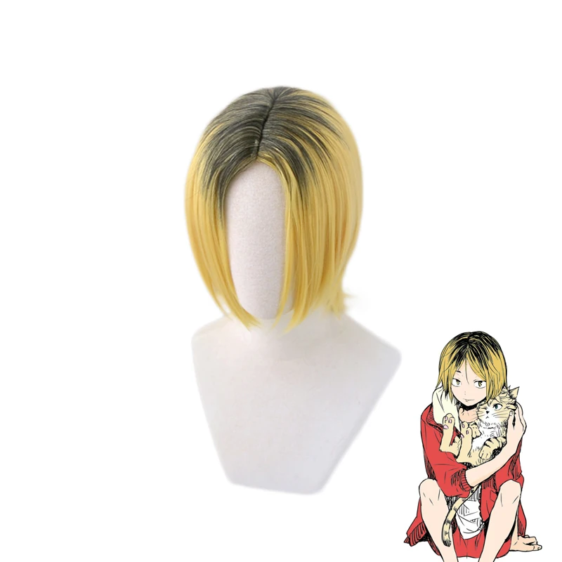 Аниме Haikyuu! Короткий парик Nekoma Kenma Kozume карнавальный костюм термостойкие
