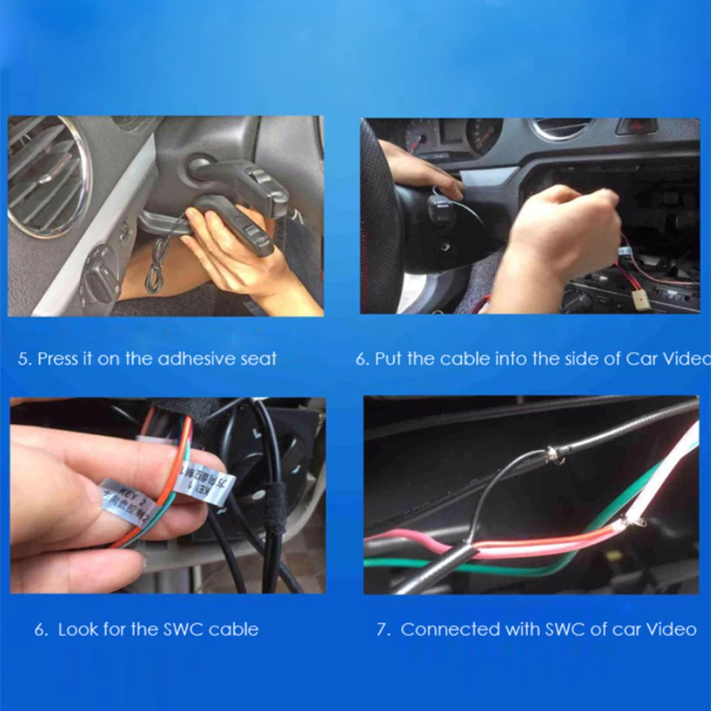 

Stalk Remote Control Steering Wheel Universal Navigation Nylon plastic