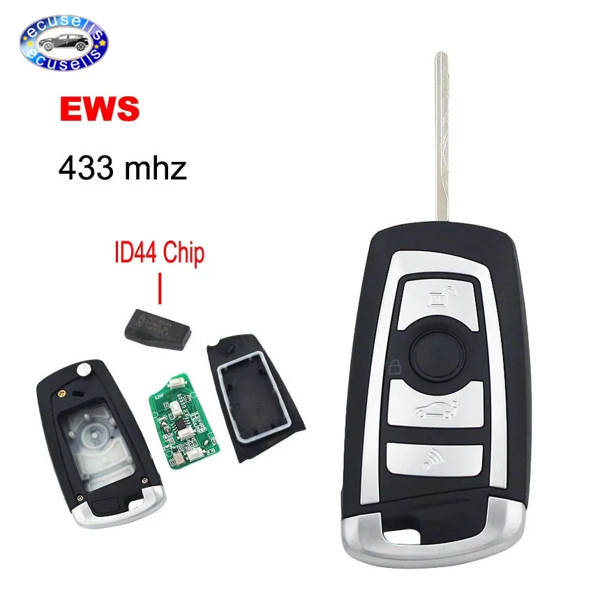 4-кнопочный EWS модифицированный откидной дистанционный ключ 433 МГц ID44 PCF7935AA чип