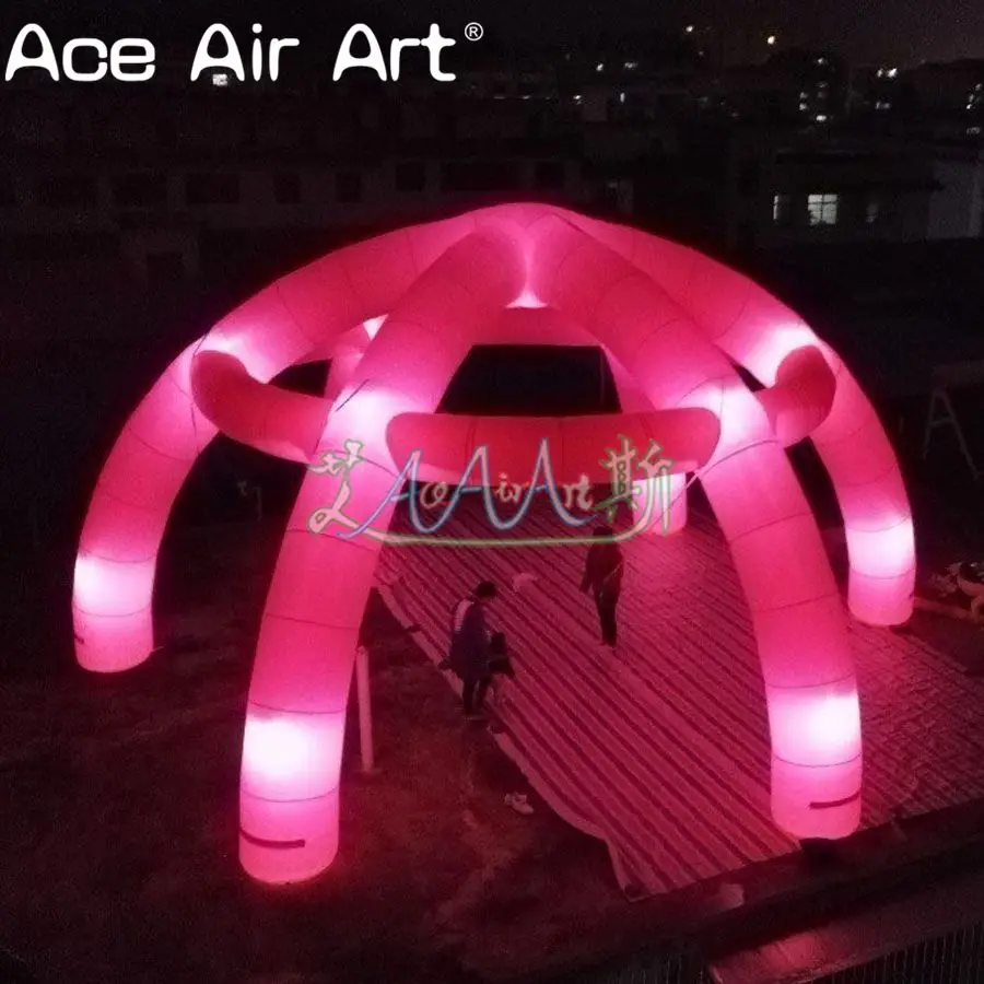 Гигантский Розовый купол диаметром 10 м для автошоу надувная светодиодная