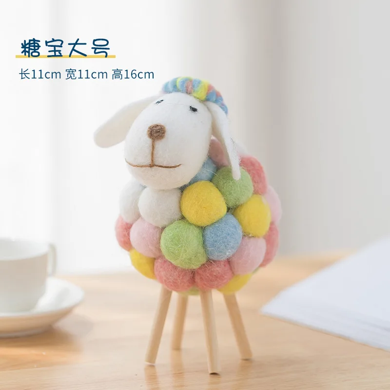 

Nordic Style Creative Wool and Cashmere Car Accessories Decoration Color Sheep Car Decoration Accessories Interior Ornament