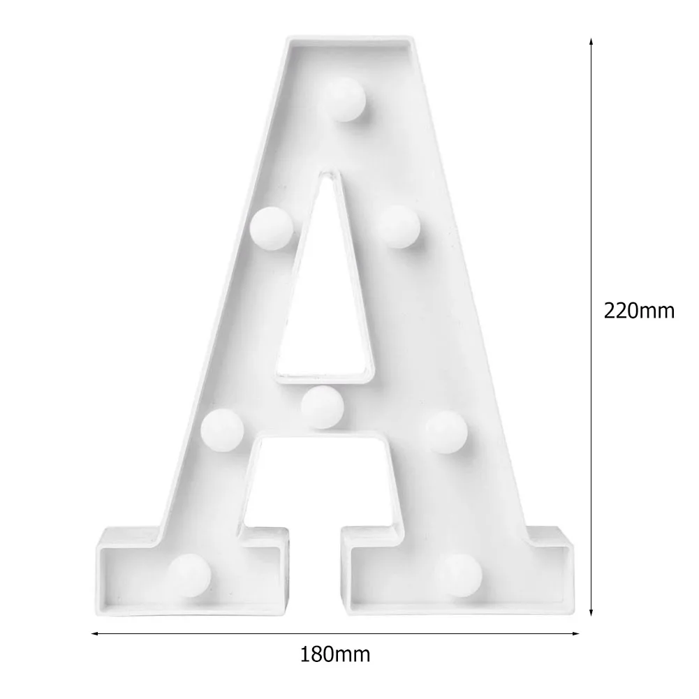 

3D LED Night Lamp 26 Letter Marquee Sign Wall Hanging Lamp Indoor Wedding Party Home Decoration Night Light for ChristmasY Z