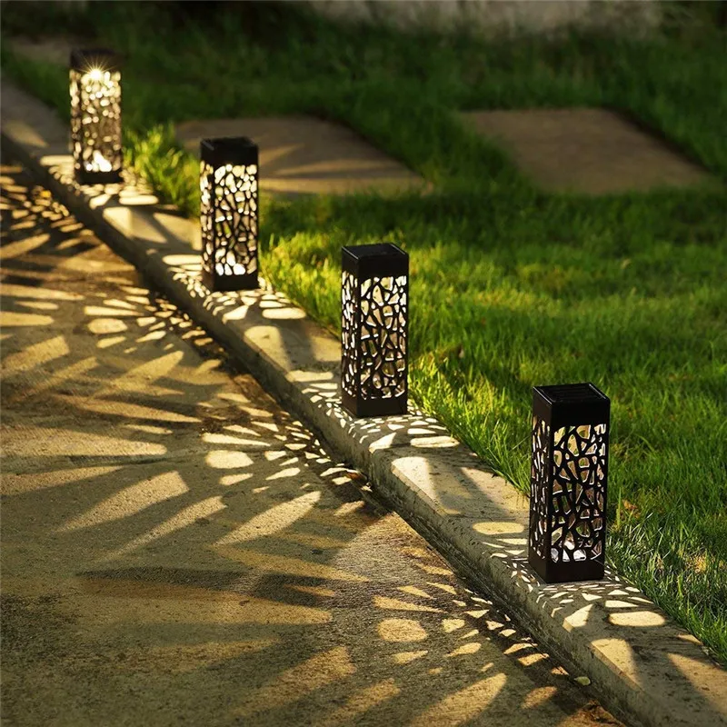 

Solar Lawn Light Decoration Garden Hollow Lawn Lamp Outdoor Soalr Garden Lights Pathway Light Garden Solar led Light Waterproof