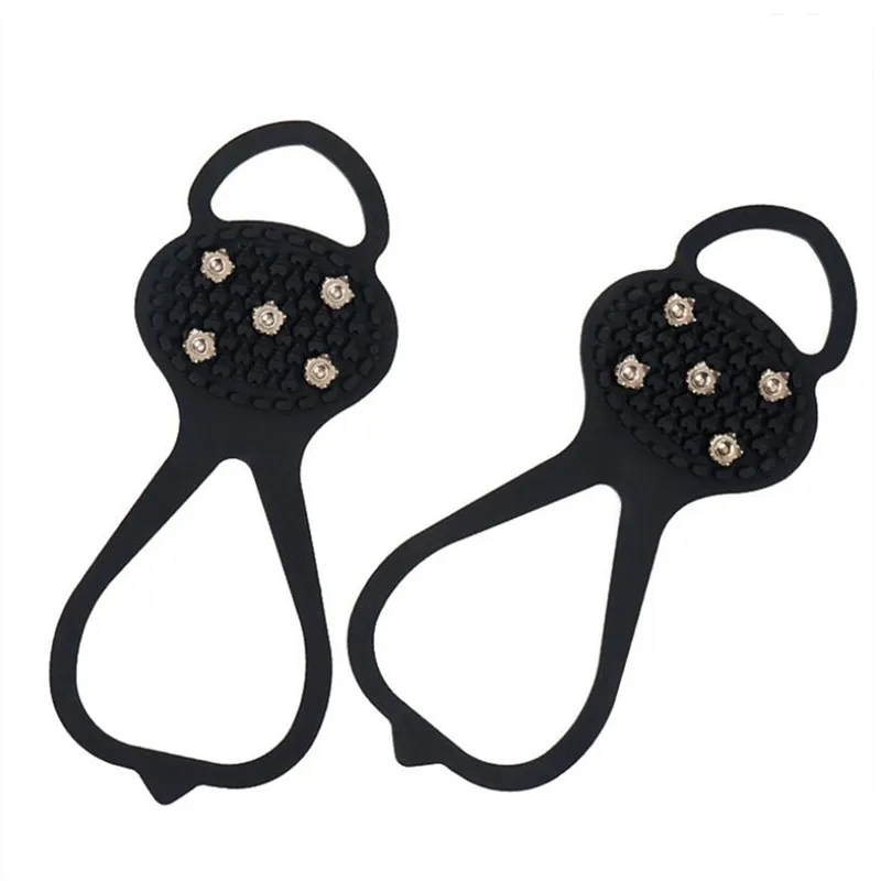 

5 Teeth Ice Gripper Spike Grips Cleats Men Crampons for Snow Studs Non-Slip Ice-drifts Outdoor Climbing Hiking Shoes Cover