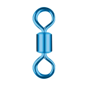 DNDYUJU 100PCS Chromatic Ball Bearing Swivel Solid Rings Fishing Connector Length Ocean Boat Fishing Hooks