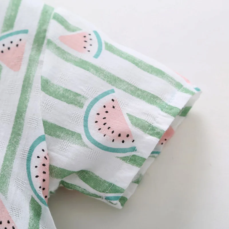 PatPat/удобный комбинезон в полоску с принтом арбуза и короткими рукавами для