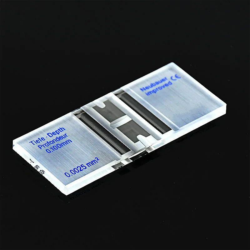 Камера счетчика Neubauer Dark Clear гемоцитометр с улучшенной линией яркости для