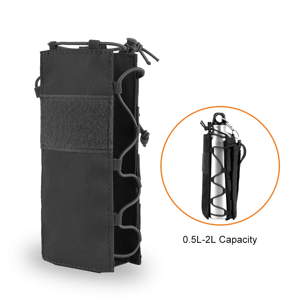 2L Тактический Molle Чехол для бутылки воды Анти-потеря регулируемый ремень кобура для велоспорта Пешие Прогулки Рюкзак жилет сумка