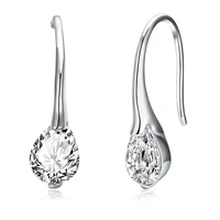ly 925 sterling silver free shipping high quality zircon korean style dazzling cz stone drop earrings for women trendy jewelry