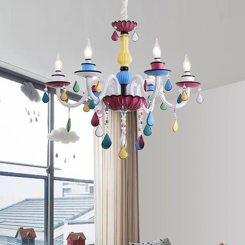 Французский Кантри Стиль художественная Люстра Освещение Современный