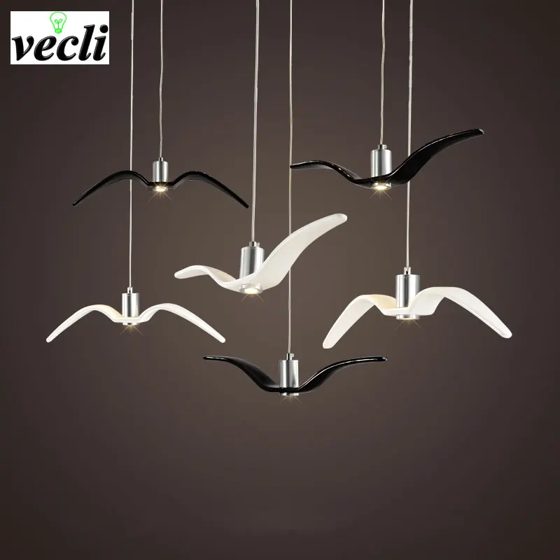 

Birds pendant lights vintage lamp resin bird fabric lampshade for kitchen lighting Study dining room retro loft pendant lamp